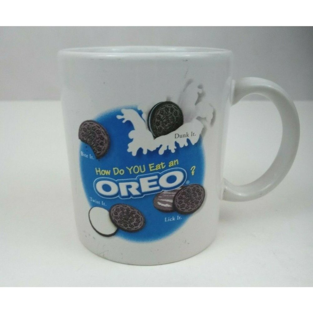 Vintage Nabisco Oreo Cookie How Do You Eat An Oreo? Ceramic Coffee Cup Mug